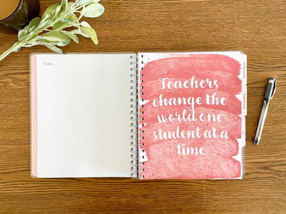 Personalized Teacher Planner, Vintage Rainbow